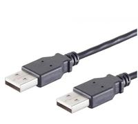 SHIVERPEAKS S/Conn Maximum connectivity USB High Speed 2,0 Kabel, A/A Stecker, USB 2,0, Schwarz, 1,8m (13-22185) Marca
