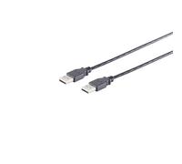 SHIVERPEAKS S/Conn Maximum connectivity USB High Speed 2,0 Kabel, A/A Stecker, USB 2,0, Schwarz, 5,0m (13-22055) Marca