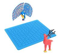 Shiwaki Almohadilla de Silicona 3D, Almohadilla de Pluma de impresión 3D, Almohadilla de Silicona con patrón de Pluma de Dibujo 3D, con 2 Fundas de protección para los Dedos para Principiantes