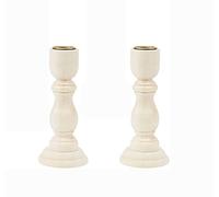 Shiwaki Candelabros de Madera de 12,5 x 6 x 2 cm, candelabro Antiguo, artesanía, Palo de Vela marrón Vintage para Mesa de Comedor, Adornos de Iglesia, Estilo de Madera Natural