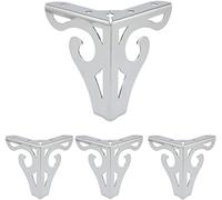 Shiwaki Juego de 4 Patas de Metal para Muebles de 3 Pulgadas, Patas de Muebles Modernas con diseño Hueco, Acabado Chrome Poli sofá, Mesa, Armario, Cama