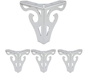 Shiwaki Juego de 4 Patas de Metal para Muebles de 3 Pulgadas, Patas de Muebles Modernas con diseño Hueco, Acabado Chrome Poli sofá, Mesa, Armario, Cama