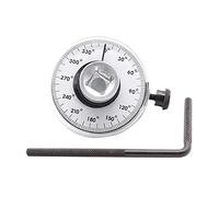 Shiwaki Medidor de ángulo de torsión,Goniometro Medidor,Juego de Llaves Ajustables de medidor de Cuadrado Interior 0-360 ° torsión de 1/2",Herramienta de medición Profesional