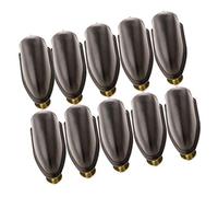Shiwaki Paquete De 10 Black Tom Snare Drum Lugs Hooks Accesorio De Instrumento De Percusión