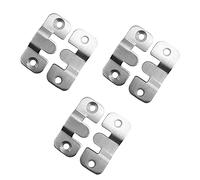 Shiwaki - Soporte de Montaje Empotrado de 3 Piezas, 53 x 30 mm,Gancho para Marco de Fotos,Gancho de Acero Inoxidable para Colgar Cuadros,Soporte de Clip Z,Accesorios de Montaje en Pared para cabecera