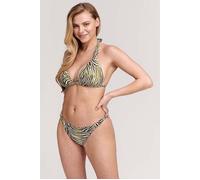 Shiwi Ladies Bibi Bikini Set Zanzibar Zebra Palmtree Green Talla: 34 | Outlet | Mujer | Verde