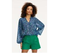 Shiwi Ladies Isa Top Paisley Blue Paisley Talla: L | Blusas Outlet | Mujer | Azul