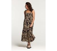 Shiwi Ladies Seychelles Dress Artsy Leaves Black Talla: L | Vestidos midi Outlet | Mujer | Negro