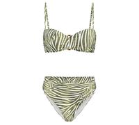 Shiwi Ladies Zoe Bikini Set Zanzibar Zebra Palmtree Green Talla: 34 | Bikinis Outlet | Mujer | Verde