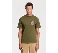 Shiwi Liam Regular Fit Coral Text T-shirt Green Olive Talla: XL | Camisetas con Decoración Impresa Outlet | Hombre | Naranja