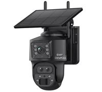 SHIWOJIA 15X Zoom Camara Vigilancia 4G Exterior Solar con Tarjeta SIM, 2K 360° PTZ 4G Inalámbrico Cámara con Visión Nocturna, Detección de Movimiento, Audio Bidireccional, IP66 Impermeable