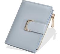 shiwuershi Geldbeutel Damen,Portemonnaie Kleine Brieftasche Geldbörse,Geldbörse mit Kartenfächern,stylisches kleines Portemonnaie, azul, 9.5cm*12cm/3.74in*4.72in, Moderno