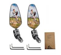 ShiWuYou 2 Piezas Retrovisor Bicicleta HD, Retrovisor Bicicleta Eléctrica, Retrovisor Bicicleta Ajustable, HD Gafas,Campo de Visión Extra Grande