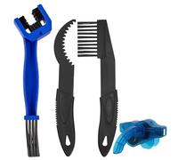 ShiWuYou 4 Piezas Cepillo Limpia Cadenas Moto, Limpiador Cadena Moto, Cepillo de Limpieza de Cadena de Bicicleta, Limpiador Cadenas Motocicleta Herramienta para Limpieza de Moto Bici, Azul