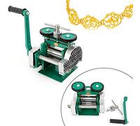 Shiyinge Máquina de laminación manual para joyas,fabricación de joyas,laminador de combinación profesional, de molinillo,combinación de metal,prensa de joyas,herramientas de joyería,molino verde