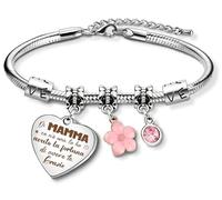 SHIYOUO Pulsera de regalo para mamá, regalo para el día de la madre para mujeres, You Are the Best Mom in the World I Love You Always and Forever, regalo de cumpleaños de la madre, Medium, Acero