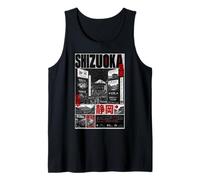 Shizuoka Japón Monte Fuji Ciudad Póster Arte Ilustración Camiseta sin Mangas