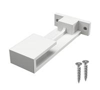 SHJ - Soporte Central para prolongar la barra rectangular de Perchero. (Soporte Central, Lacado Blanco Brillo)