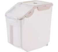 SHJDBF Contenedor de almacenamiento de alimentos hermético de 25 kg para cocina, arroz y granos, dispensador de almacenamiento de medición a prueba de humedad, arroz, cereales, soja, alimentos para