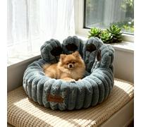SHJOEE Cama para Perros y Gatos CóModo Y CáLida Felpa Camas para Mascotas Cesta de Perros Relajante y Lavable Cesto de Felpa para Gato Sofá para Perros y Gatos Pequeños/Medianos Antideslizante