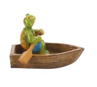 shjxi Animal Garden Statues, Floating Pond Figurines, Resin Frog Turtle Sculptures, Water Resistant Decorative Pieces, Ideal for Fish Tanks Pools Patios Fences Backyard Displays 4.61x4.02 Inches