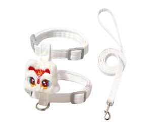 shjxi Arnés de chaleco para perro, arnés de pecho para cachorro con decoración de león de baile, dureza ajustable para gatos, suministros de uso al aire libre para caminar, trotar y entrenar