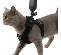 shjxi Arnés Pequeño para Gato - Ligero y a Prueba de Escapes | Pequeño Gato Chaleco con Soporte para Dos Cámaras,Todas Las Razas, Camping, fotografía, Interior, Exterior, Viajes y Senderismo