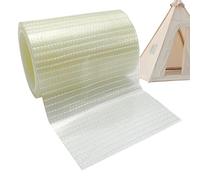 shjxi Awning Repair Tape, Tarp Patch Kit, Clear Weatherproof Seal Strip, Wide Coverage Adhesive Roll, Heavy Duty Tear Fix for Canvas, Tent, Window, Boat, 3.54x2.56x2.56 Inches