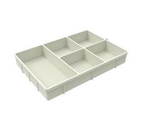 shjxi Bandeja de silicona para refrigerios, organizador de 5 compartimentos con material duradero, para servir galletas, chocolate, sándwich, caramelo, hogar, bar, camping, reunión