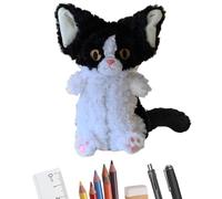 shjxi Cat Pencil Box | Cute Animal Pencil Case | Plush Pencil Bag | Large Pencil Pouch Cat Pencil Case Animal-Shaped Pencil Box Cat Lover Pencil Case with Zipper Pencil Case for