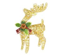 shjxi Christmas Reindeer Figurines - Glowing Festive Statue Set, LED Light Up Deer Ornament, Elegant Holiday Decoration, Christmas Decor for Living Room Entryway or Family Celebration