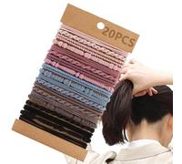 shjxi Cintas Para El Cabello Sin Daño,Pulseras Boho que No Dañan el Cabello,20 Piezas Bandas y Sujetadores de Coletas - para Niñas Correr Trabajo Hacer Tareas Viajar Bicicleta Senderismo Cocina Diaria