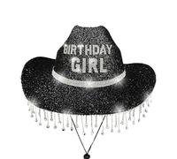 shjxi Cowboy Hats, Adult Girl Hat, Rhinestone Sparkly Cap, Breathable Design for Adults, Kids, Party, Vacation, Travel, Birthday Celebrations, 14.96x11.42x5.91 Inches, Multicolor