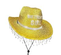 shjxi Cowboy Hats, Adult Girl Hat, Rhinestone Sparkly Cap, Breathable Design for Adults, Kids, Party, Vacation, Travel, Birthday Celebrations, 14.96x11.42x5.91 Inches, Multicolor