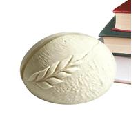 shjxi Desktop Card Caddy, Bakery Receipt Display, Wheat Grain Holder, Artisan Loaf Figurine Polymer Sculpt for Desk Organizer Phone Dock Baking Store Counter Home Interior Accent Stand Set, 9x9x6cm