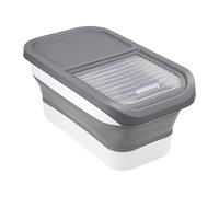 shjxi Dog Food Container, Foldable Treat Storage Box, With Sliding Lid Closure, Suitable To Store Dry Pet Meals, Cat And Hamster Food Bin For Pantry Use, Kitchen, Camping, Space Saving Design, Gray