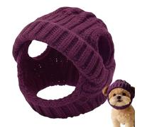 shjxi Gorros para Gatos, Gorro Suave de Punto con Agujeros para Las Orejas, Lindo Gorro para Gato, Perro, para Chihuahua, Bulldog francés, Gatito, Cachorro, de Invierno, cumpleaños, Cosplay