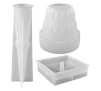 shjxi Juego de moldes de silicona de resina ligera para hacer lámparas, moldes de silicona con película ligera para manualidades, decoración de mesa, decoración del hogar