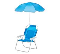 shjxi Kids Beach Chair, Portable Reclining Seat, Outdoor Lawn Chair, Foldable with Umbrella Shade, Lightweight Travel Furniture for Pool, Garden, Picnic Trip Use, 47x37x30cm