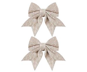 shjxi Lazos de Cinta navideña: 2 Piezas de Lazos Decorativos navideños Brillantes, versátiles para Manualidades y Regalos, Palabra Clave de destacada para Interiores y Exteriores,