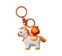 shjxi Llaveros de caballo para mujer, decoración colgante del año del caballo con sonido, llavero de animal 2026 con bolsa giratoria de la fortuna, para adultos, niños, vacaciones, viajes, cumpleaños