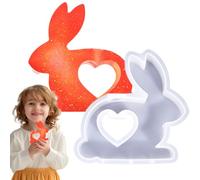 shjxi Molde de resina para jarrón | Molde de estación de propagación de plantas con diseño de conejo de Pascua | Molde de silicona hidropónica, para decoración del hogar de Pascua, boda, jardín