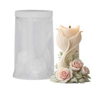 shjxi Molde de silicona para velas,Molde de 3D para cola de y flores | de cemento para decoración del hogar - para artistas principiantes, profesores de arte, aficionados al bricolaje, amantes