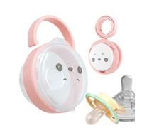shjxi Pacifier Holder, Panda Themed Chain Box Set, Dustproof Cover Included, Compact Travel Case, BPA Silicone Material, 13 cm Size, Excellent for Boys, Girls, Outdoor Adventures