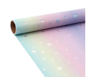 shjxi Papel de Regalo para Cajas,Decoración Multifuncional - Papel para Envolver con Estrellas y Letras Tema Cumpleaños - Para Fiestas Eventos Reuniones Familiares Proyectos Artísticos Colegas