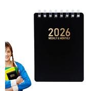 shjxi Planificador diario, planificador de trabajo diario 2026 - Libro de bolsillo A7 para dibujo, formación, enfermería, estudio, investigación, ocupación, citas