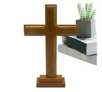 shjxi Shelf Decor, Rustic Religious Statue Wall Decor, Holy Decor for Wall, Wooden Christian Sculpture,Spiritual Wall Art, Holy Wall Art Decoration,Wall Sculptures with Base for Home Decoration