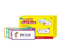 shjxi Word Family Build Book Phonics | Juego de lectura, tarjetas flash de palabras a la vista, para niños y niñas, jardín de infantes, preescolares, profesores, centros de tutoría, aula, aprendizaje