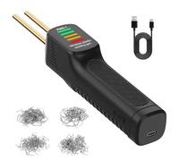 Shkalacar 100W Soldador de Plastico - para Grietas en Parachoques de Automóviles y Faros Delanteros, Juego de Soldadura de Plástico Portátil Recargable con 200 Grapas, Mini Máquina de Soldar Portátil