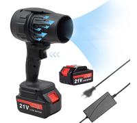Shkalacar Aire comprimido Eléctrico, Jet Dry Mini Blower con Batería de 21V 2 Piezas de Gran Capacidad Cuerpo Ligero Motor de turbina Interruptor de velocidad de Alta Potencia Elimina Hojas